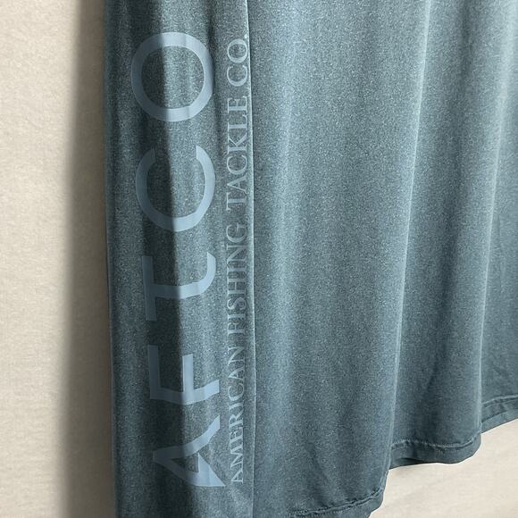 Aftco Outdoor Blue Mens Medium Fishing Long Sleeve Shirt - Picture 4 of 10